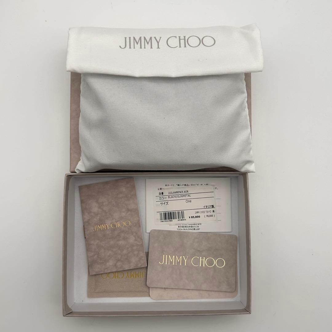 ✨極美品✨ JIMMY CHOO ジミーチュウ 二つ折り財布 ブラック 希少性大