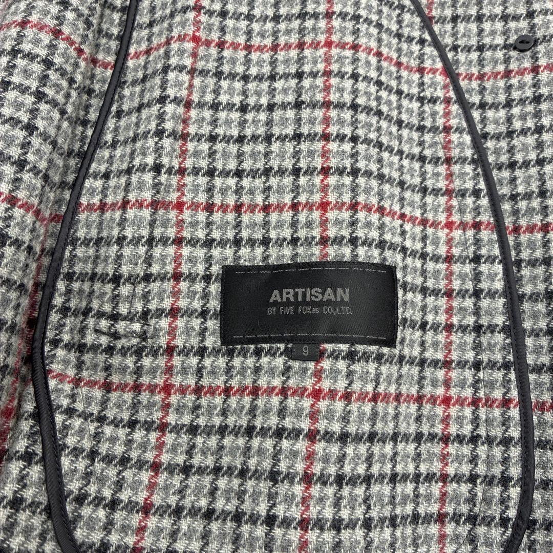 ARTISAN ダークグレー ダブルブレスト ロングコート