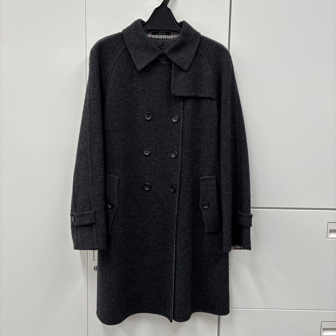 ARTISAN ダークグレー ダブルブレスト ロングコート