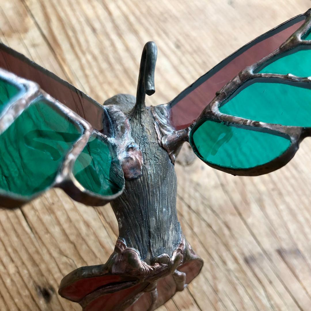 メ*6様 ヴィンテージ　ハチドリ　ハミングバード　アメリカ製　ステンドグラス　オ