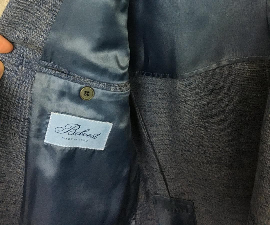 ベルベスト 最高級 BEAMS F購入 ダブルブレスト セットアップ スーツ