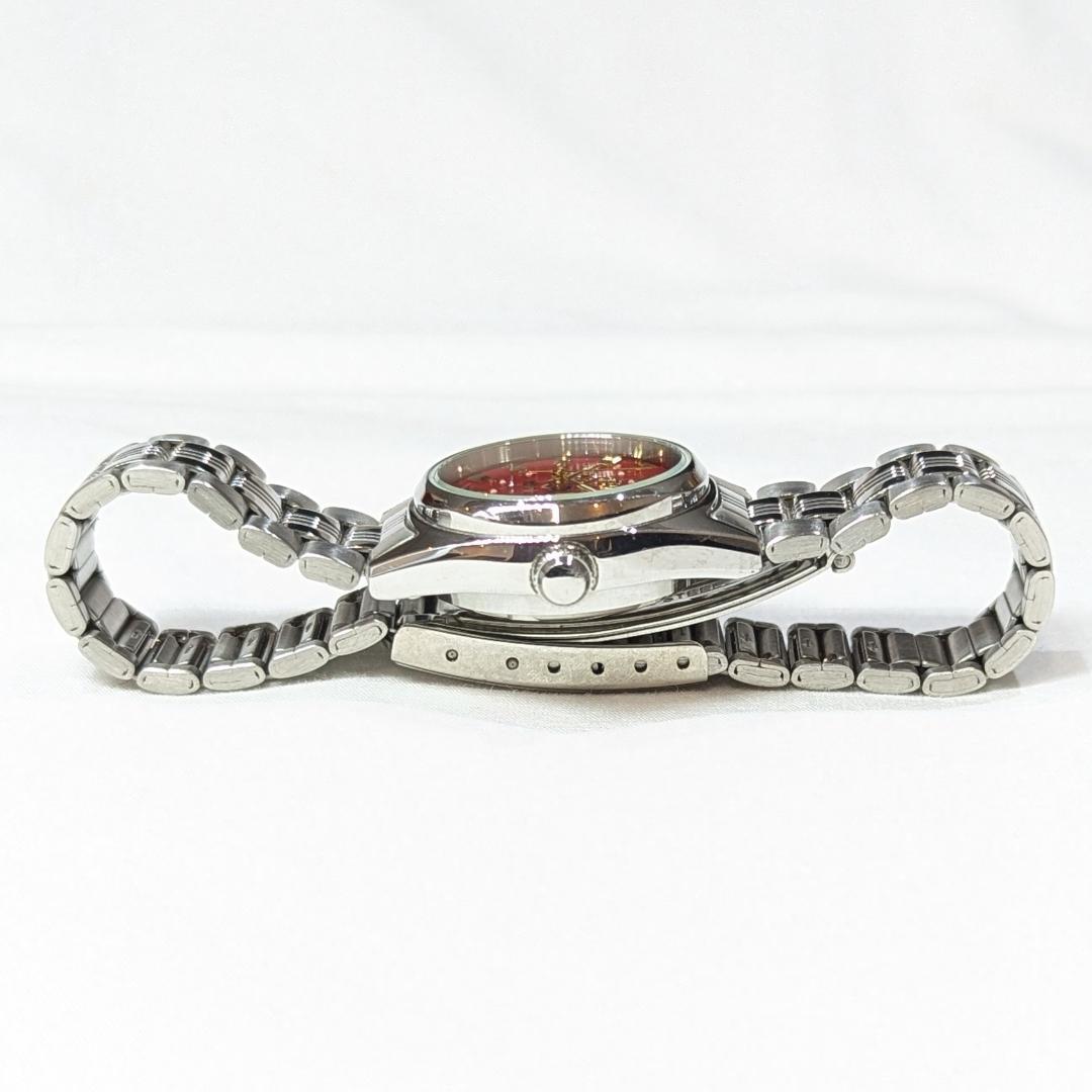 ORIENT オートマ レディース 稼働品 赤文字盤 デイデイト