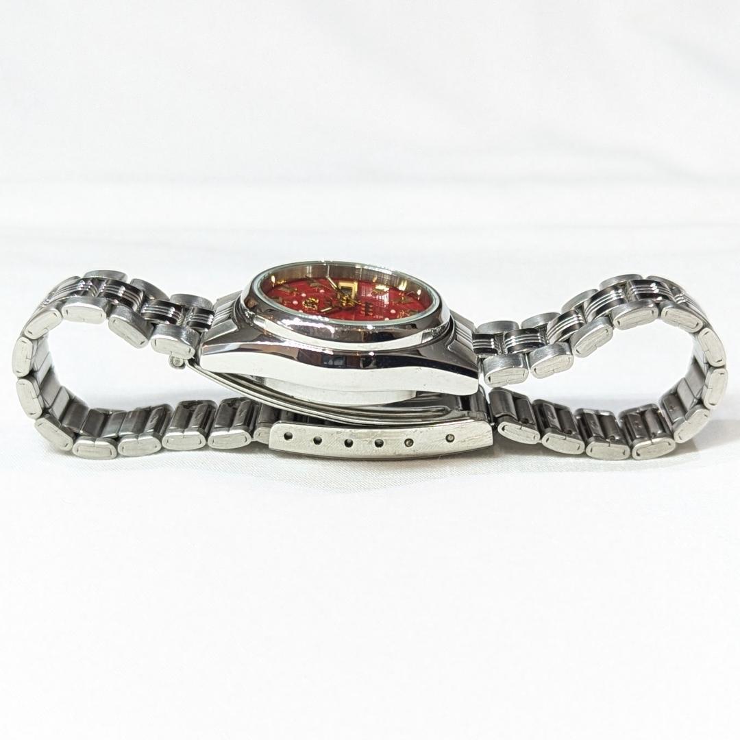 ORIENT オートマ レディース 稼働品 赤文字盤 デイデイト