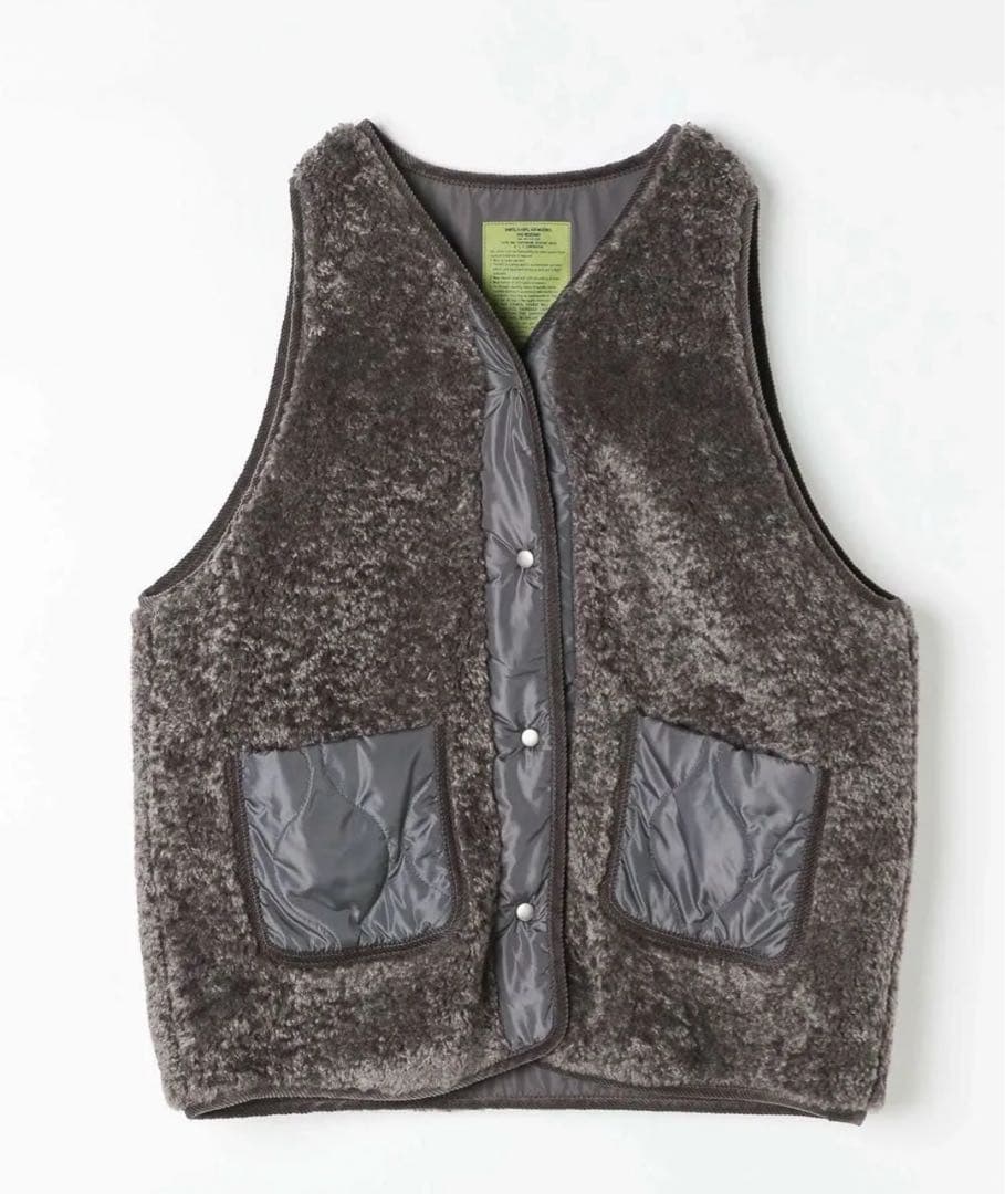 新品 ニコアンド niko and... アソートファーベスト チャコール L