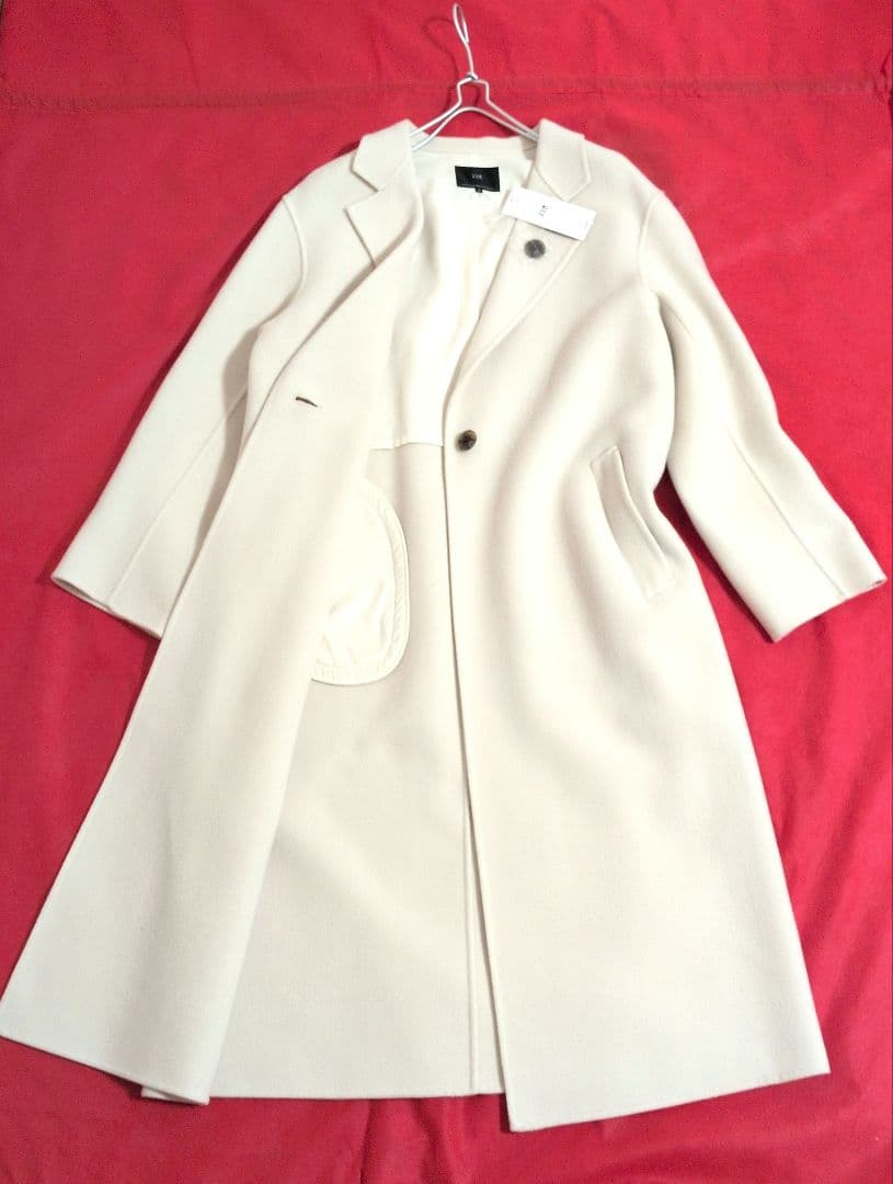 【新品◆69,300円】23区 ウール チェスターコート /サイズ40 / 白