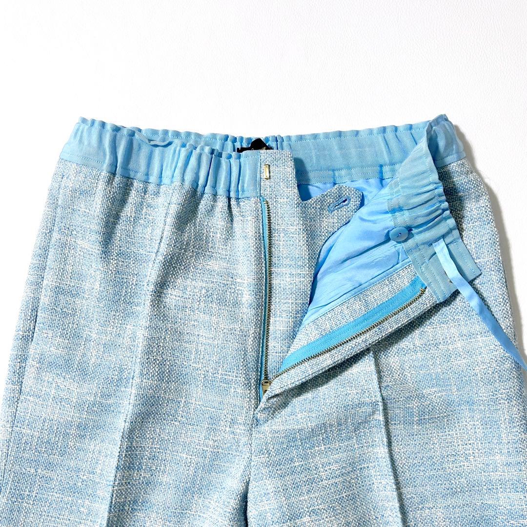 3175y美品 ドゥロワー 24SSナナコギャザーコットンツイードパンツ 春色♡