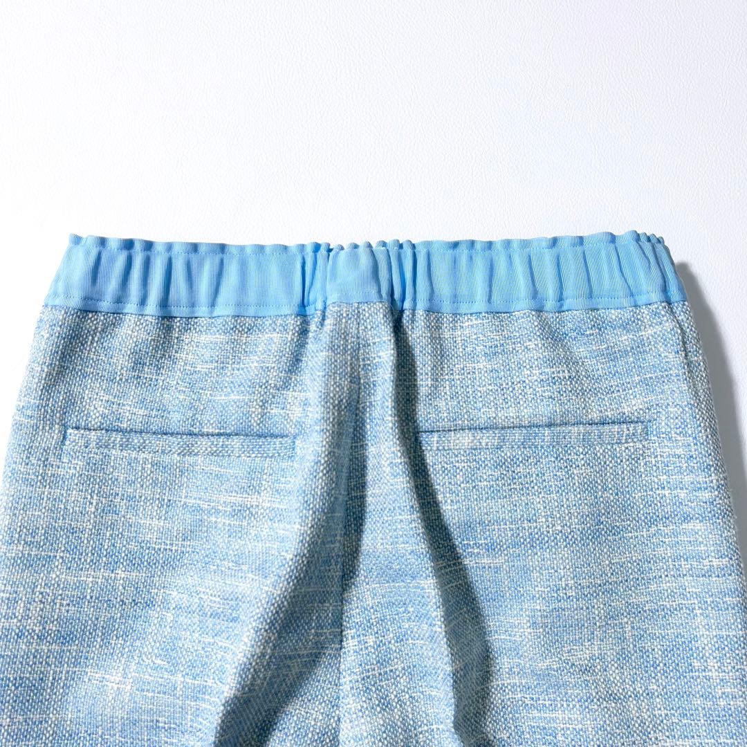 3175y美品 ドゥロワー 24SSナナコギャザーコットンツイードパンツ 春色♡