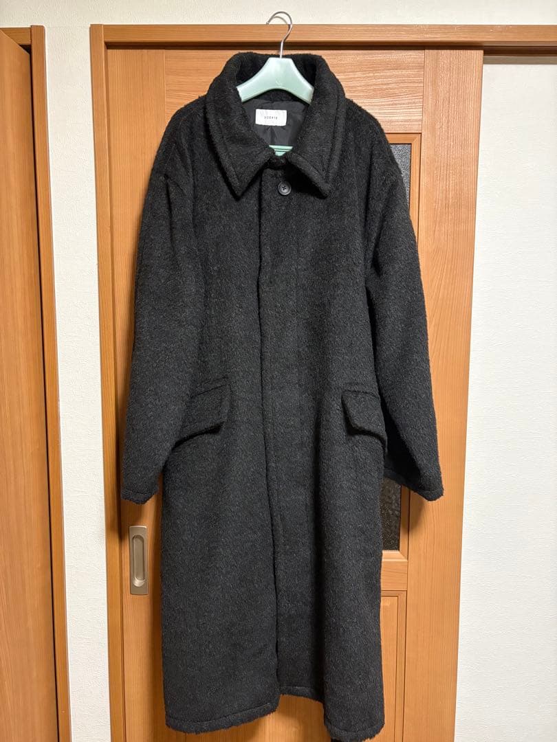 Soerte ウールブレンドシャギーオーバーコート