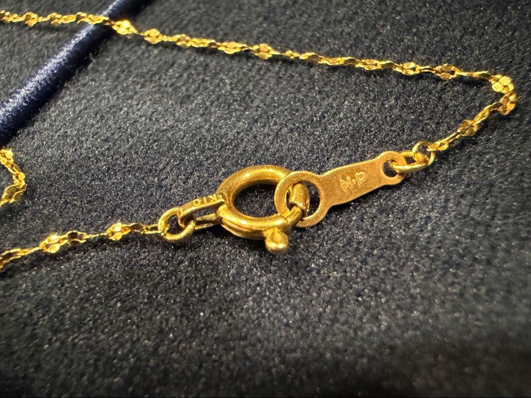 K10YG イエローゴールド ペタルチェーン ネックレス 40cm