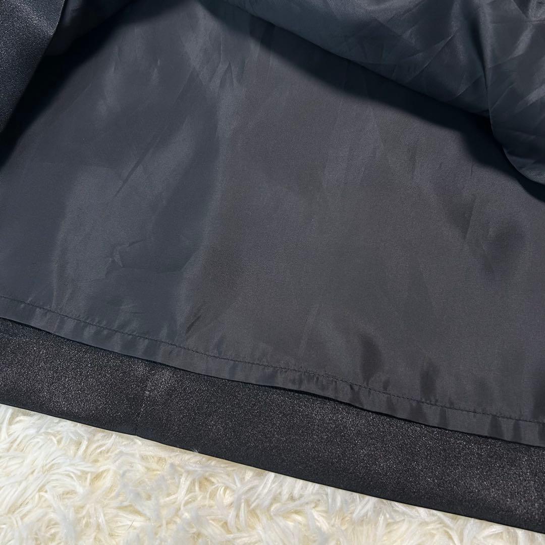 LINKABLE サテン　サイドリボン　ジャンパースカート　ブラック　黒