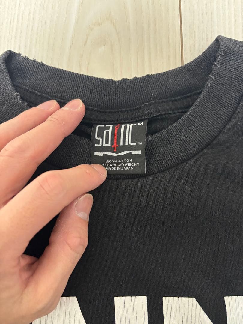 （1点のみ入荷！）セントマイケル SAINT ロンT ブラック 古着 Ｌサイズ