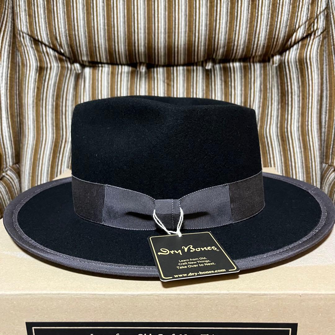 Dry Bones ウールフェルトハット 黒 ドライボーンズ