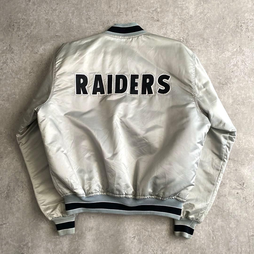 80s 90s STARTER RAIDERS スタジャン USA製 シルバー