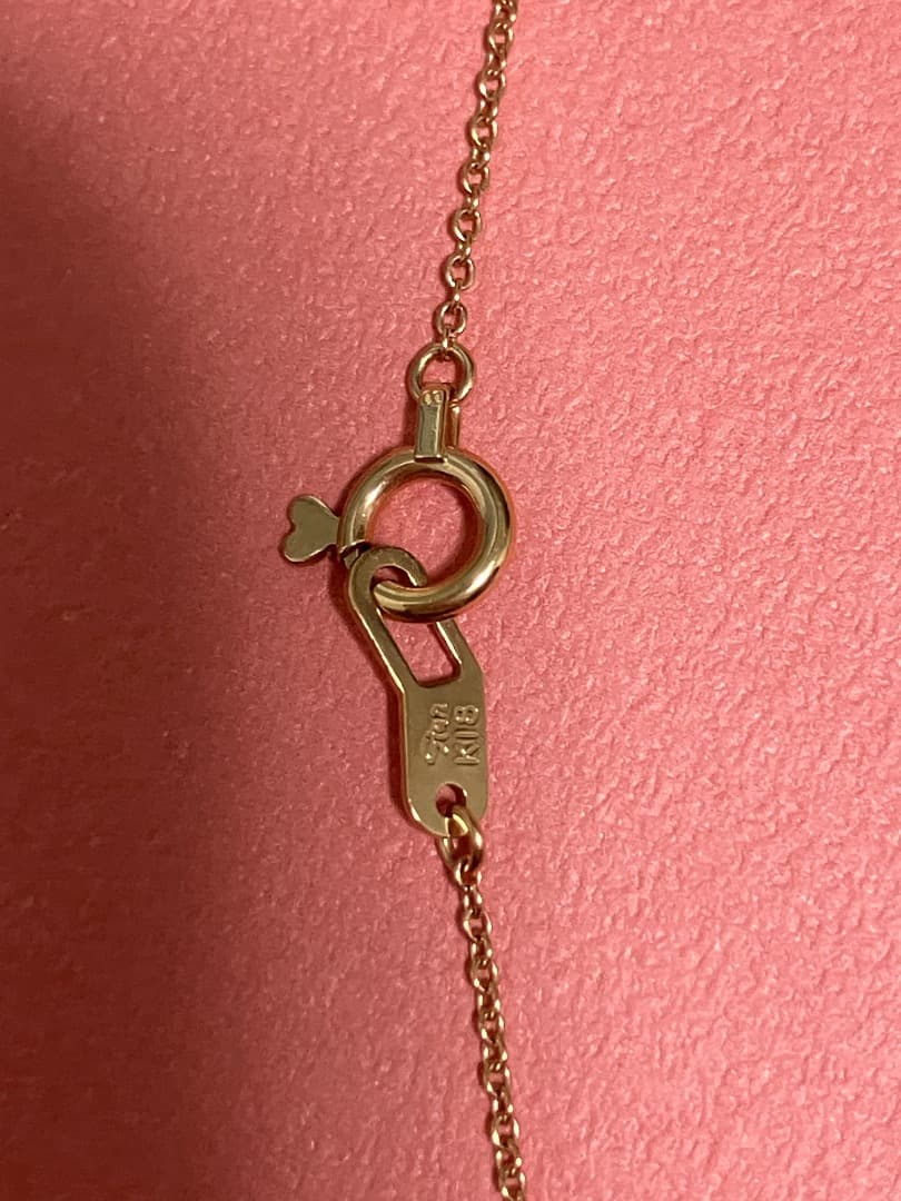 ゴールドチェーンネックレス クリアストーン付き