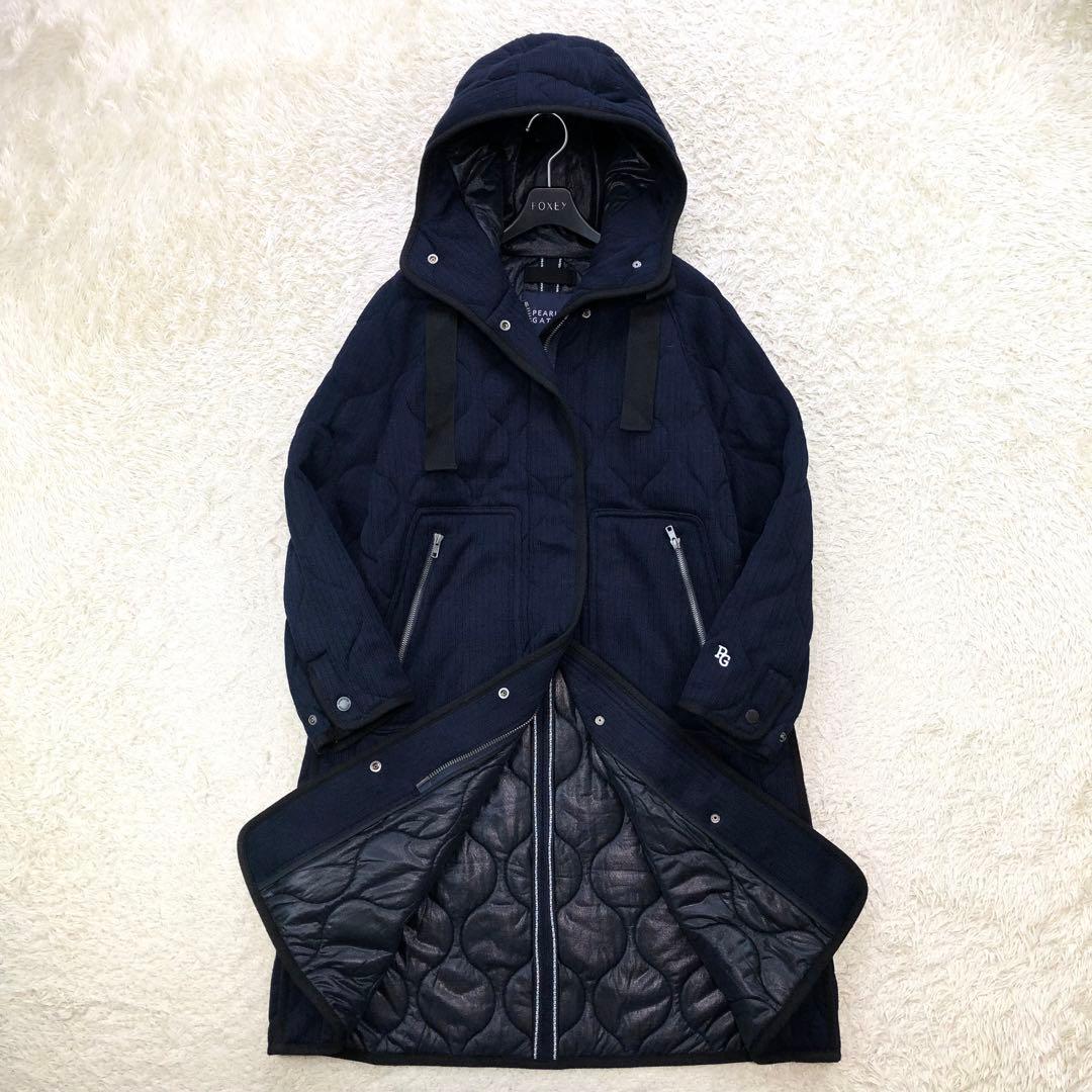 美品 パーリーゲイツ キルティングコート ひょうたんキルト ロング丈 0サイズ