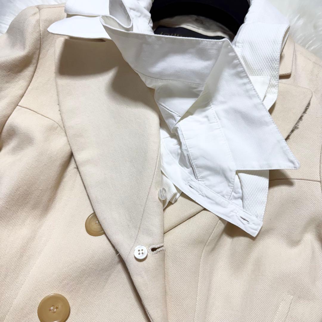 美品 ランウェイ ルイヴィトン フラワー フリル ジャケット 38 ベージュ