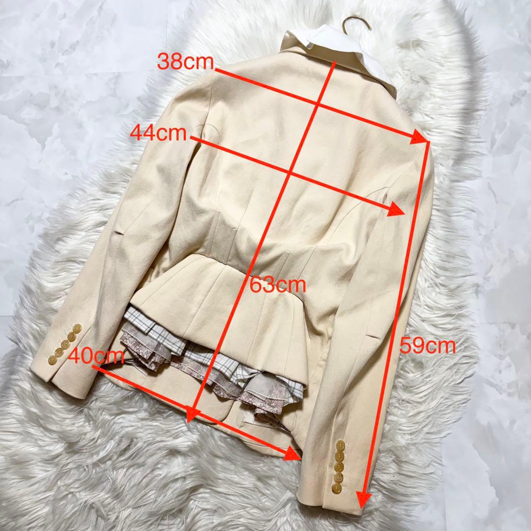 美品 ランウェイ ルイヴィトン フラワー フリル ジャケット 38 ベージュ