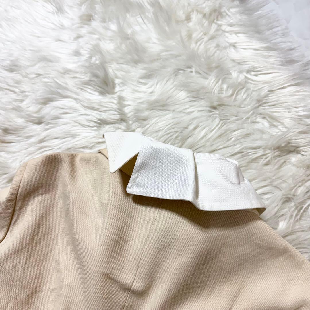 美品 ランウェイ ルイヴィトン フラワー フリル ジャケット 38 ベージュ