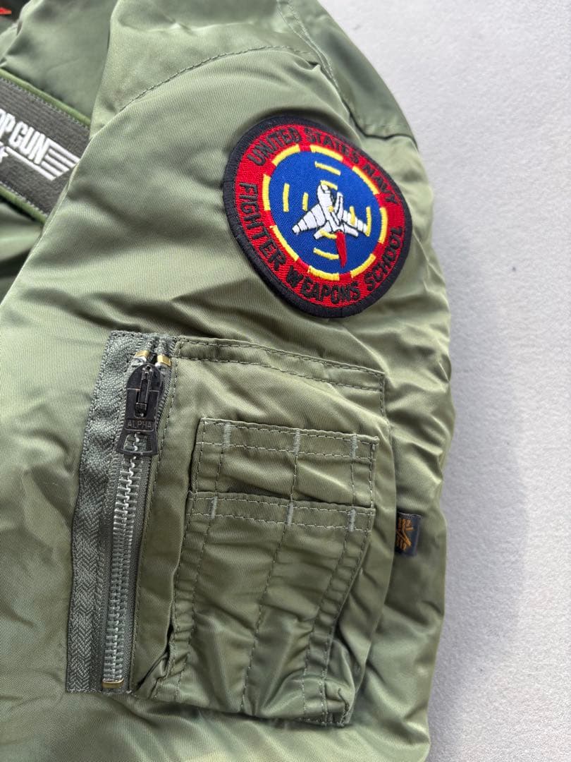 【新品未使用】TOP GUN MA-1 ジャケット オリーブグリーン アルファ社