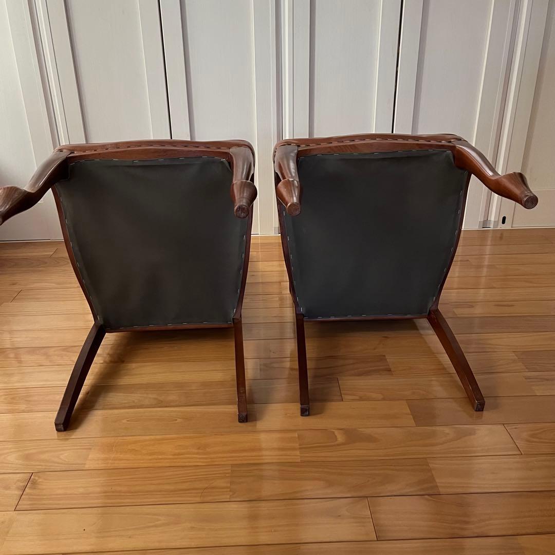 マルニ木工 ベルサイユ チェア 猫脚 鋲打ち ダイニングチェア 2脚セット