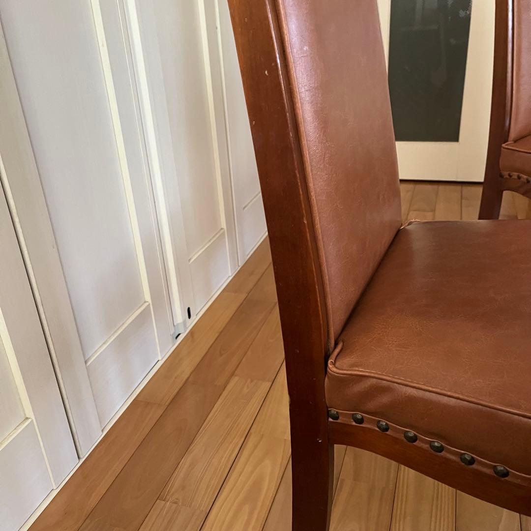 マルニ木工 ベルサイユ チェア 猫脚 鋲打ち ダイニングチェア 2脚セット