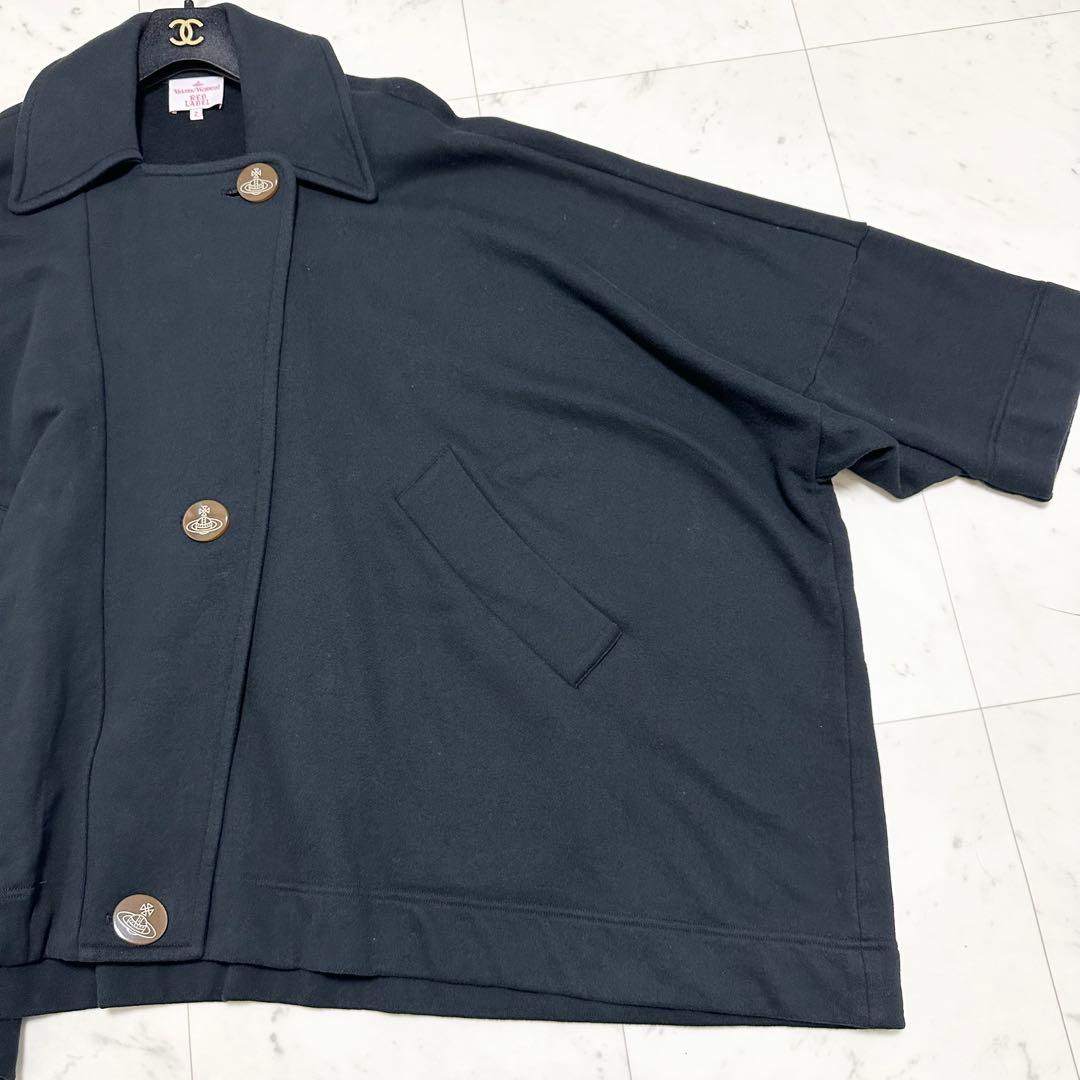 人気❤️ヴィヴィアンウエストウッド　ポンチョ　ケープコート　オーブ　黒　M