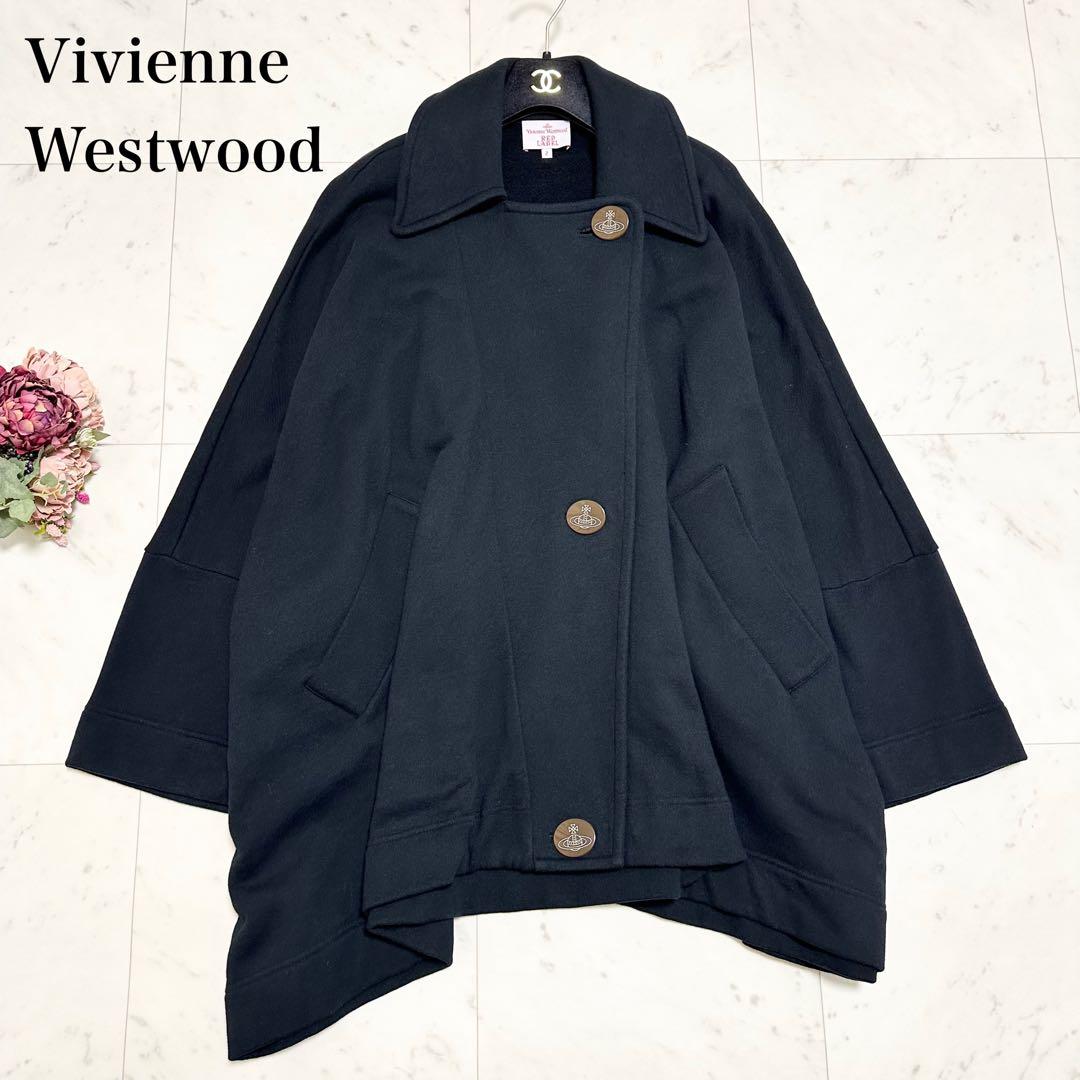 人気❤️ヴィヴィアンウエストウッド　ポンチョ　ケープコート　オーブ　黒　M