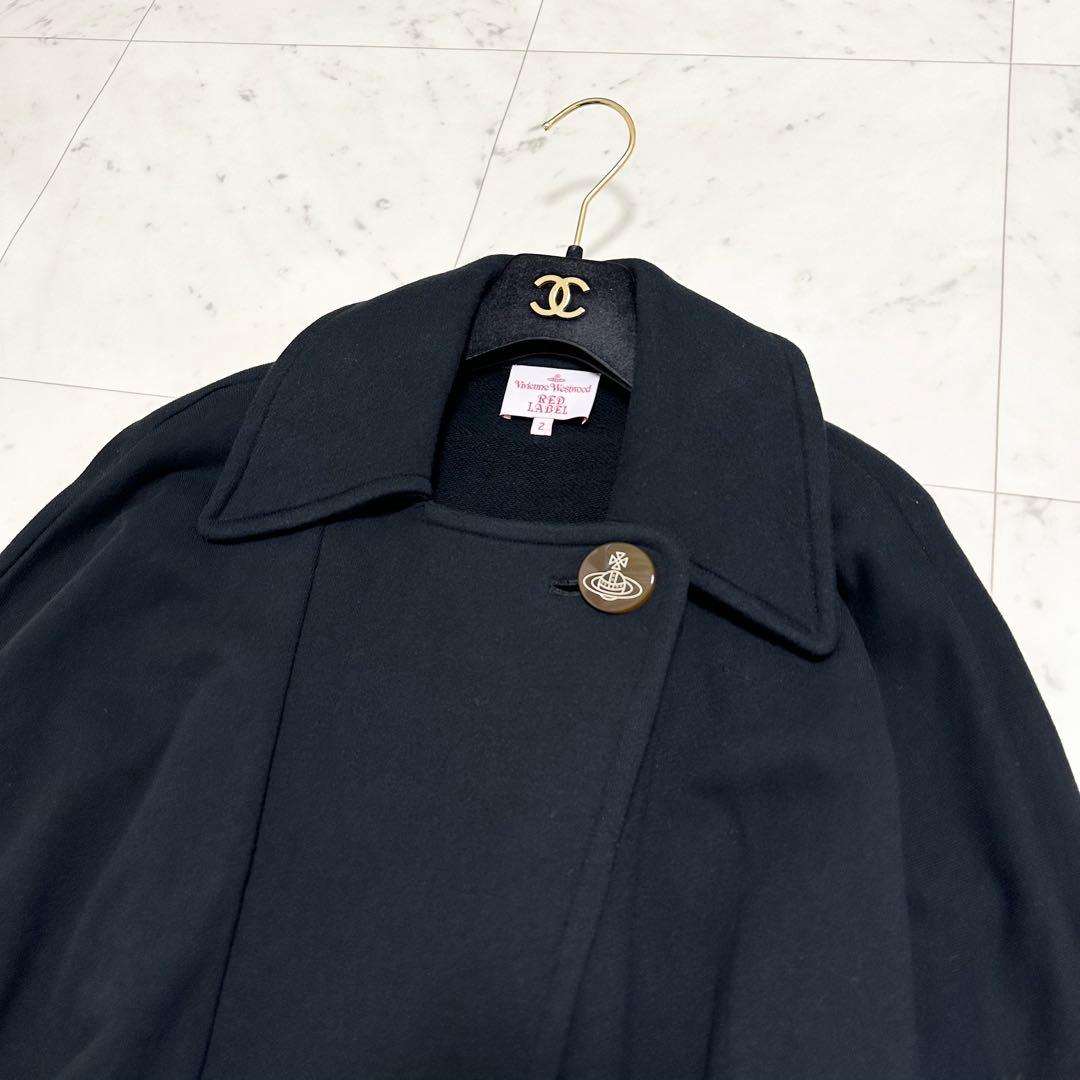 人気❤️ヴィヴィアンウエストウッド　ポンチョ　ケープコート　オーブ　黒　M