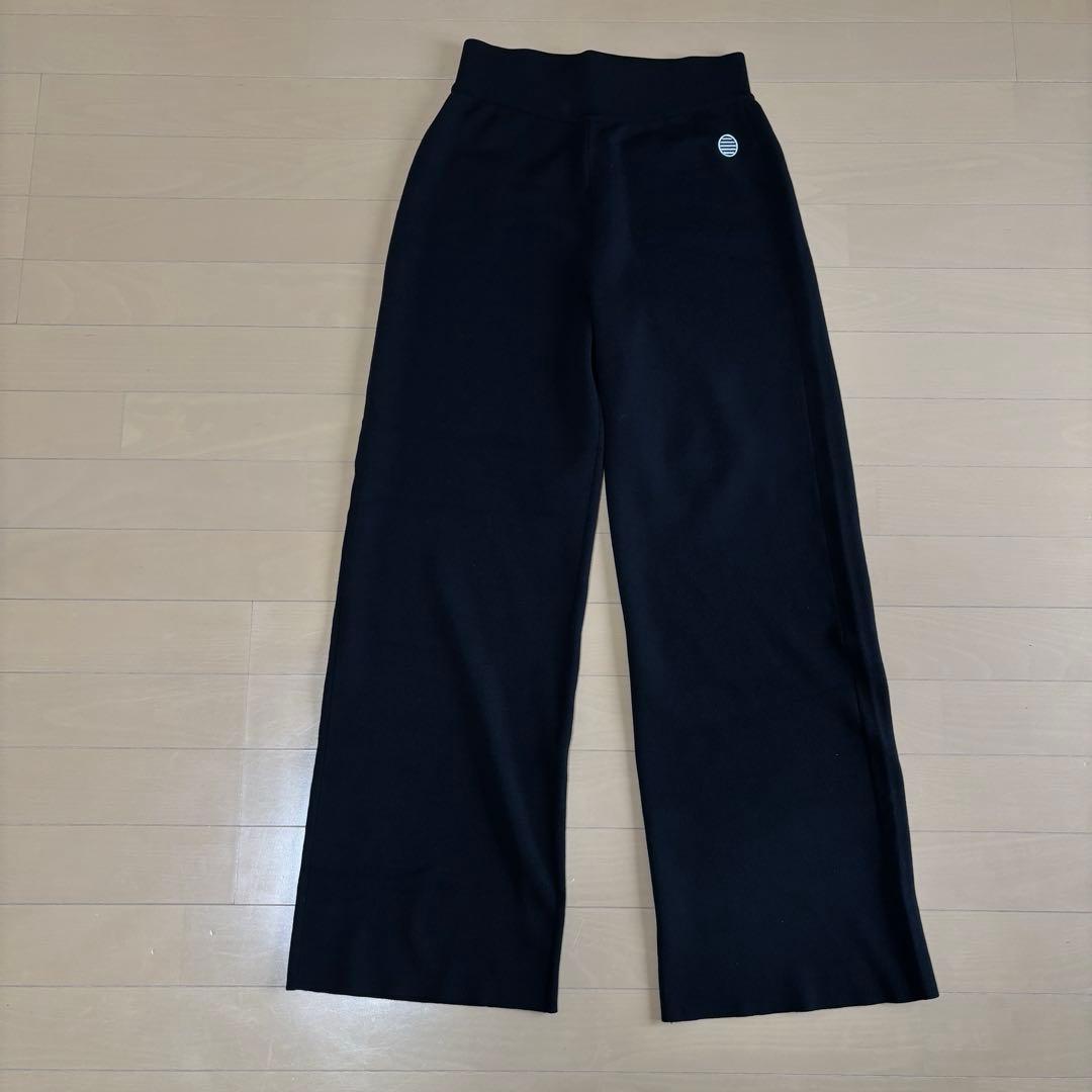 週末値下げ ボーダーズアットバルコニー パンツ スウェット 黒 ブラック 38