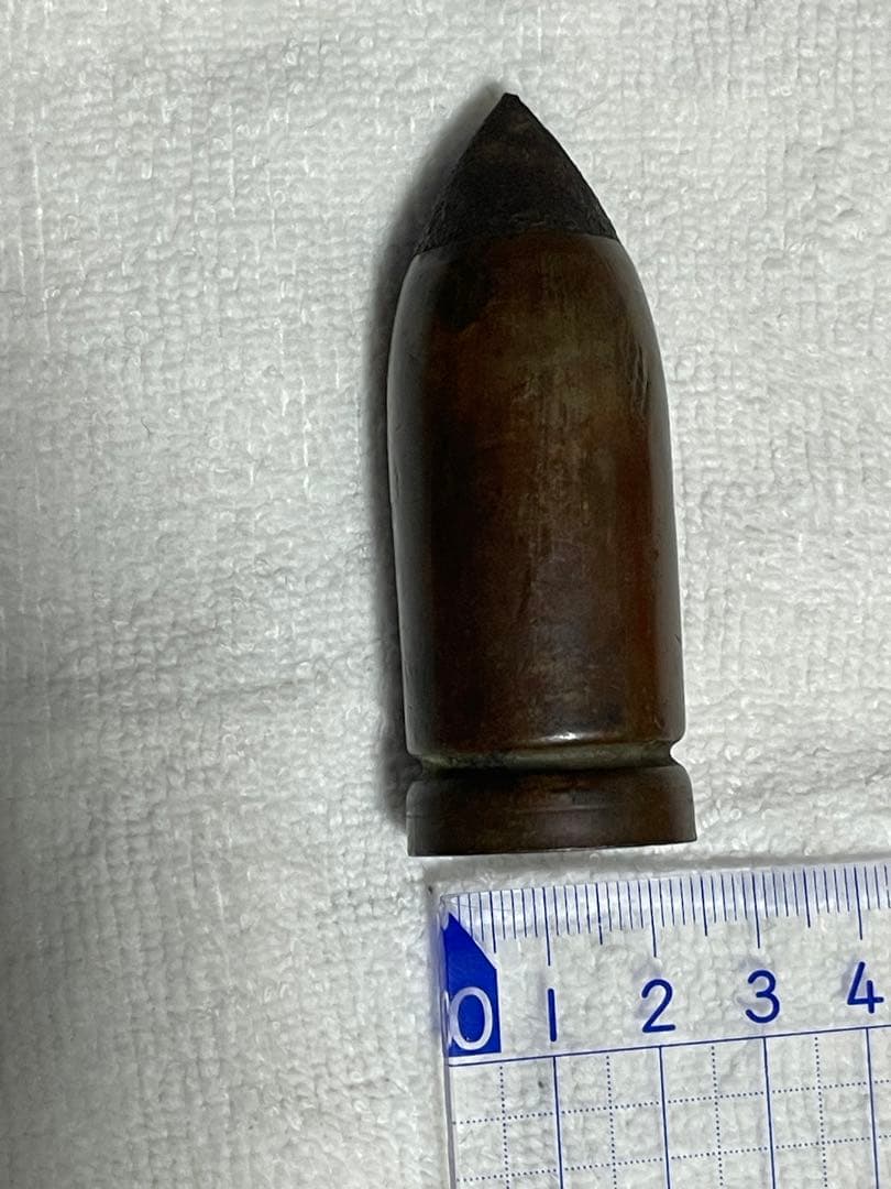 大正天皇即位記念　砲弾型置物　台座付