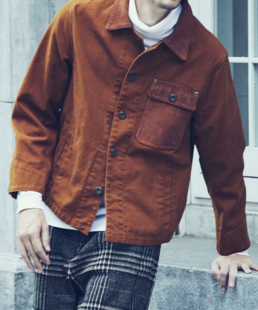 【BLUEWORK】レザーワークジャケット