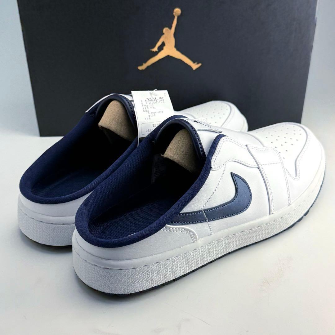 26.5cm ナイキ エアジョーダン ミュール ホワイト/ミッドナイトネイビー