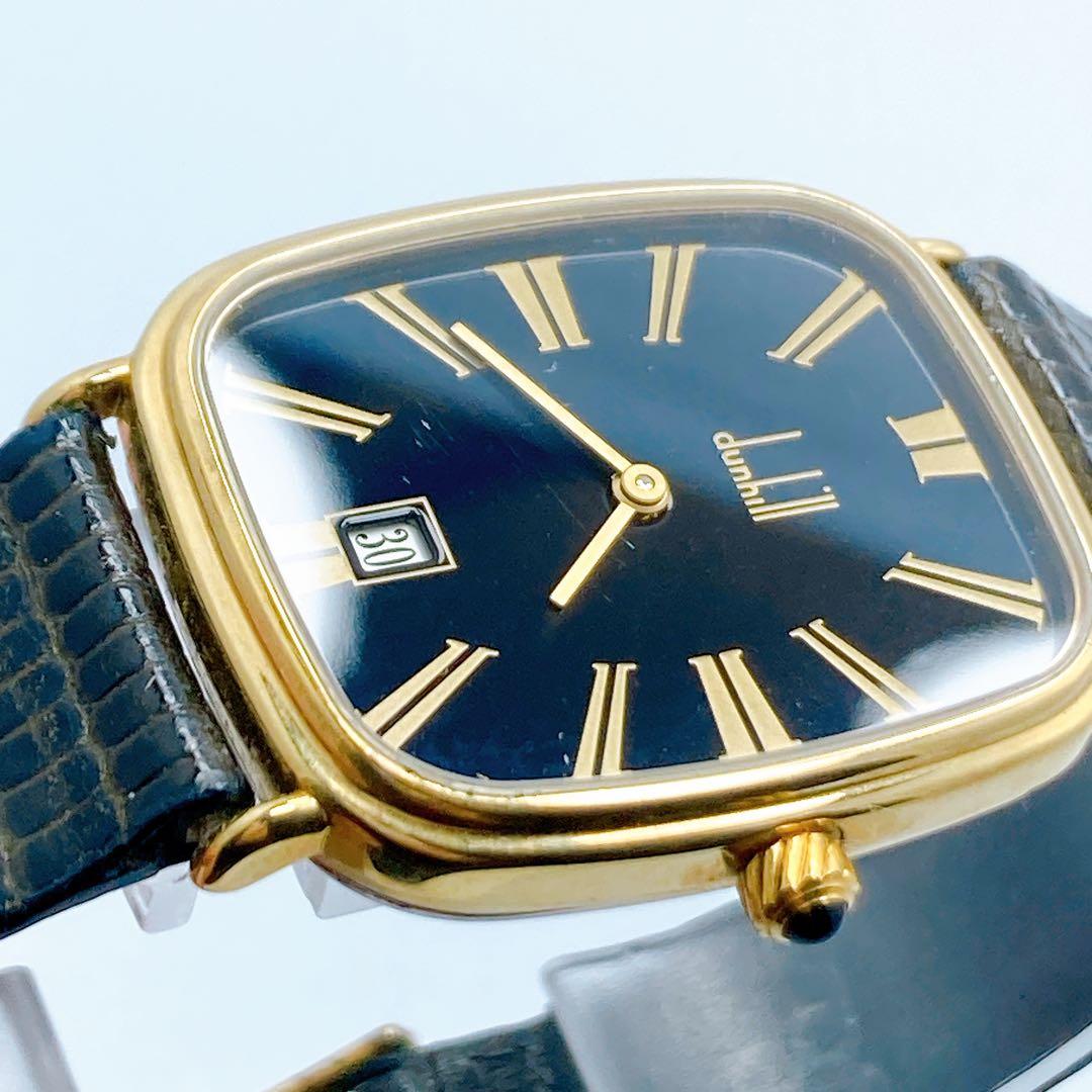 673 ダンヒル　ローマンインデックス　レクタンギュラー　腕時計