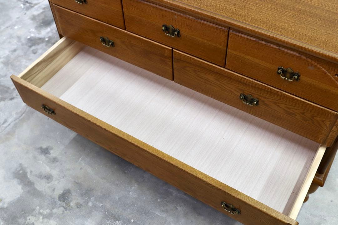 GMHN336B○クラシック アンティーク調 3段チェスト サイドボード リビン