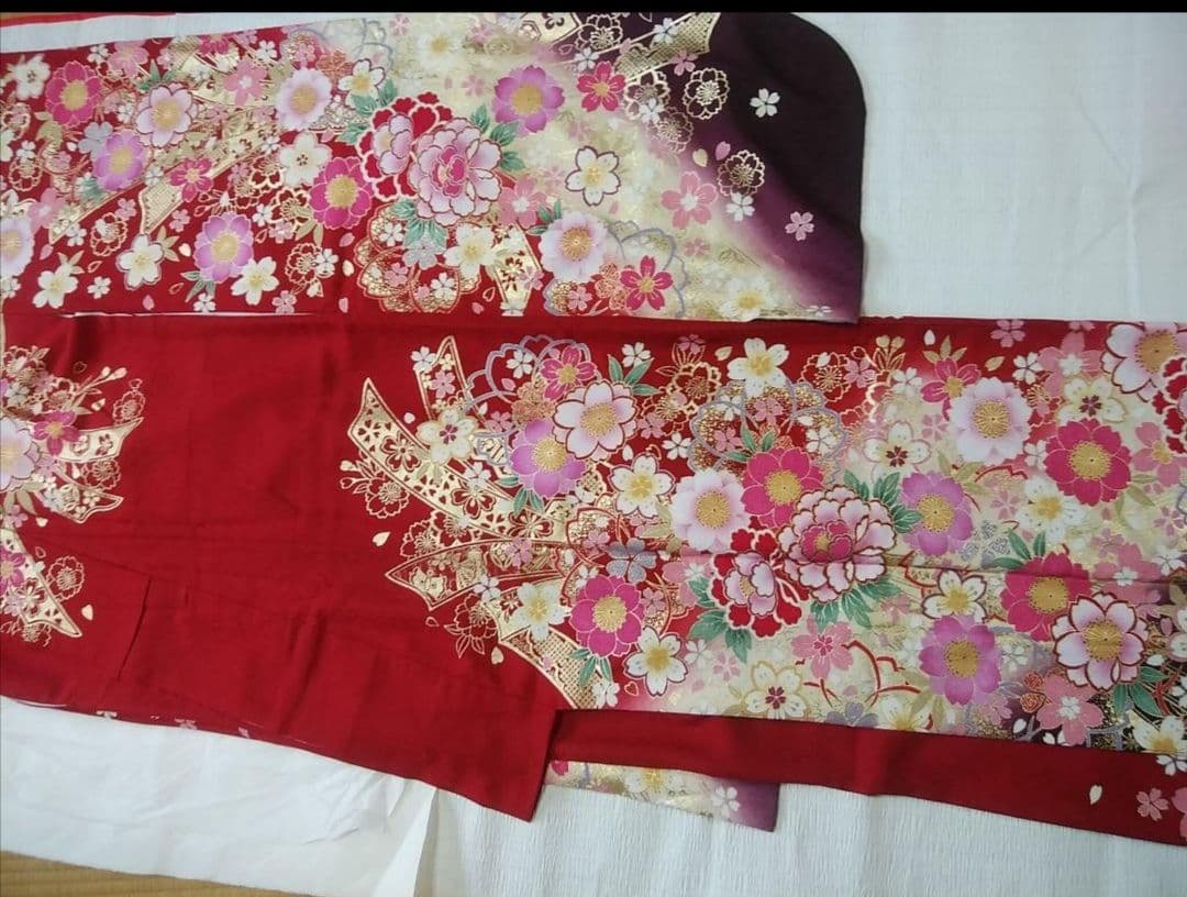 赤色正絹振袖フルセット