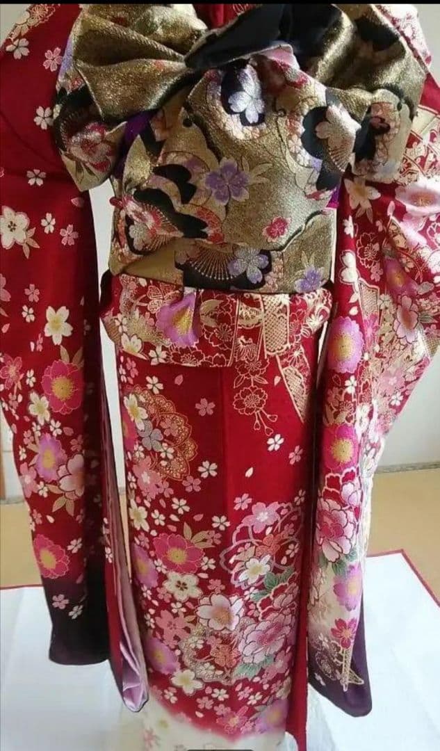 赤色正絹振袖フルセット