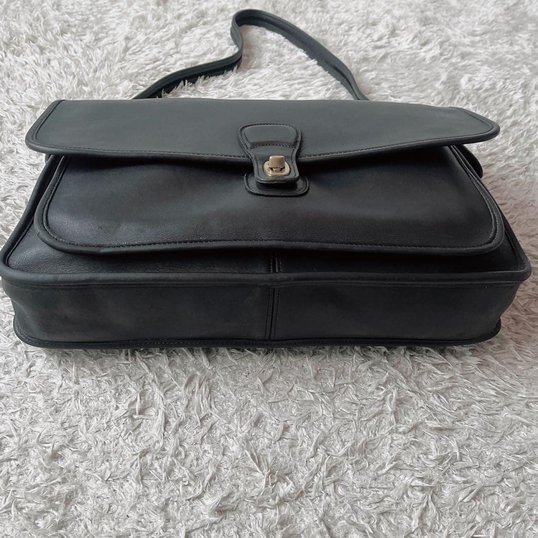 オールドコーチ USA製 ショルダーバッグ ブリーフバッグ ターンロック 黒