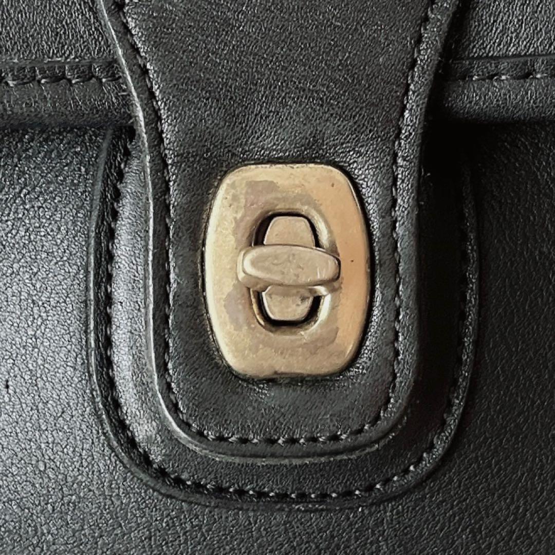 オールドコーチ USA製 ショルダーバッグ ブリーフバッグ ターンロック 黒