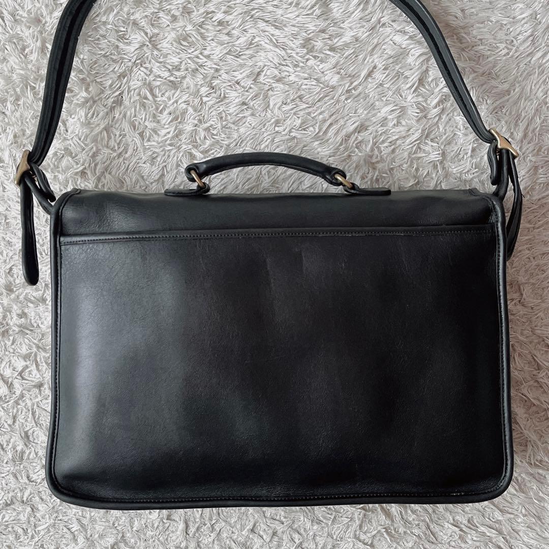 オールドコーチ USA製 ショルダーバッグ ブリーフバッグ ターンロック 黒