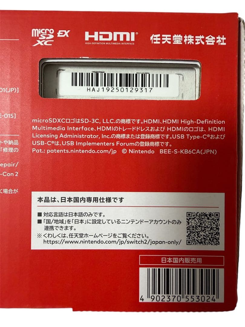 Nintendo Switch D2 日本語専用