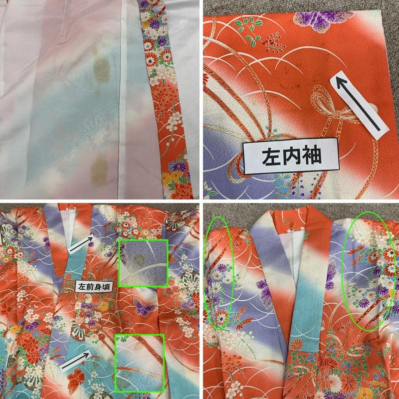 506ag80■七五三 節句 七歳 八歳 付き添いコーデ 着物&丸帯■良好