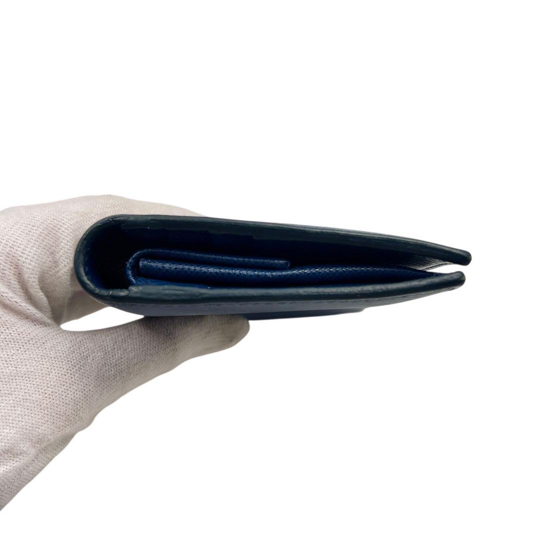 専用 PRADA ネイビー サフィアーノ レディース 折り財布 8053.