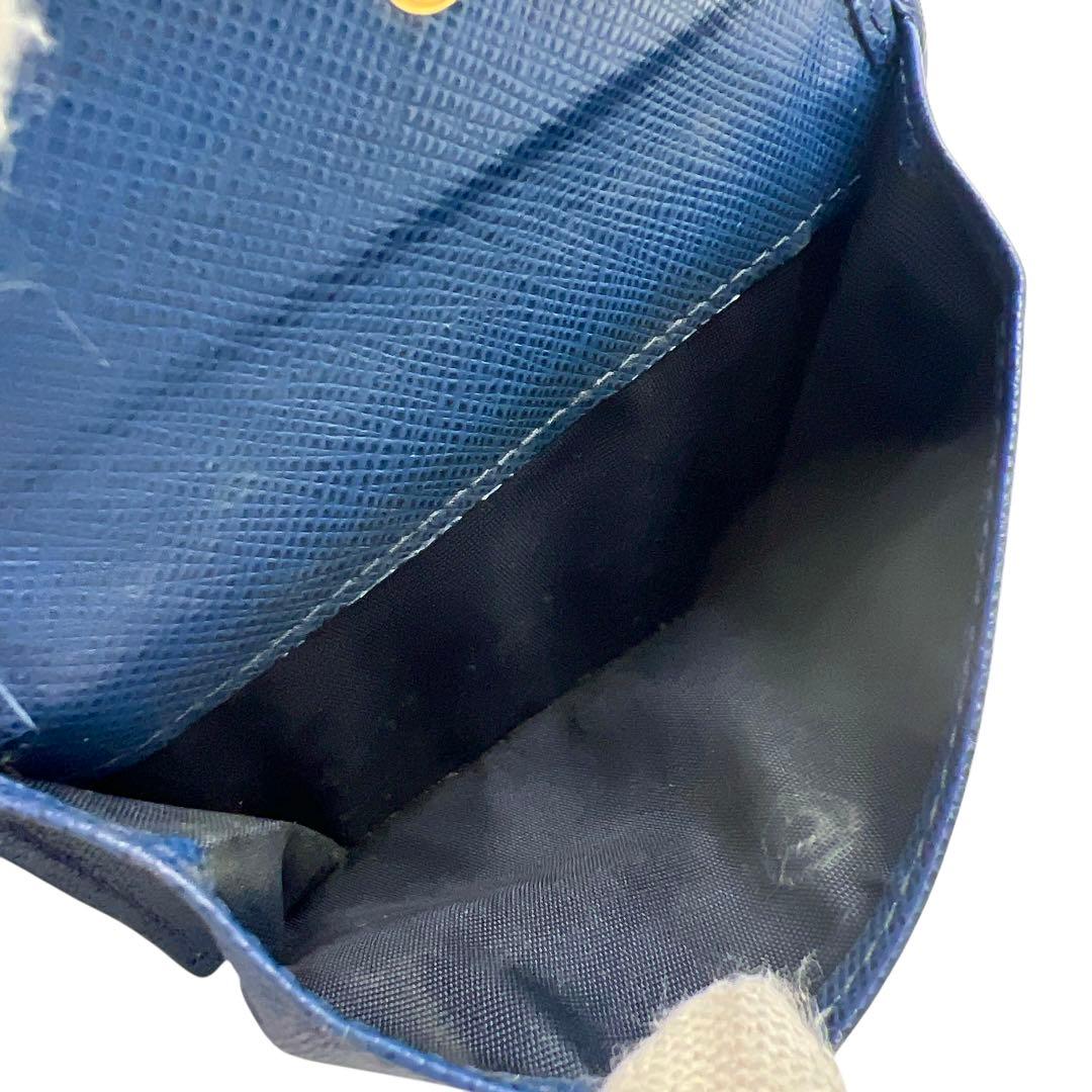 専用 PRADA ネイビー サフィアーノ レディース 折り財布 8053.