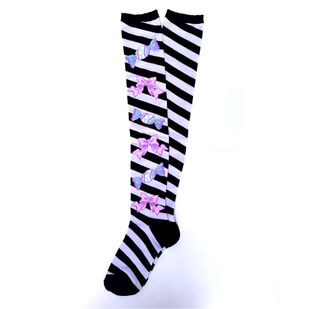 Angelic Pretty★【新品】キャンディボーダーオーバーニー タグ付き