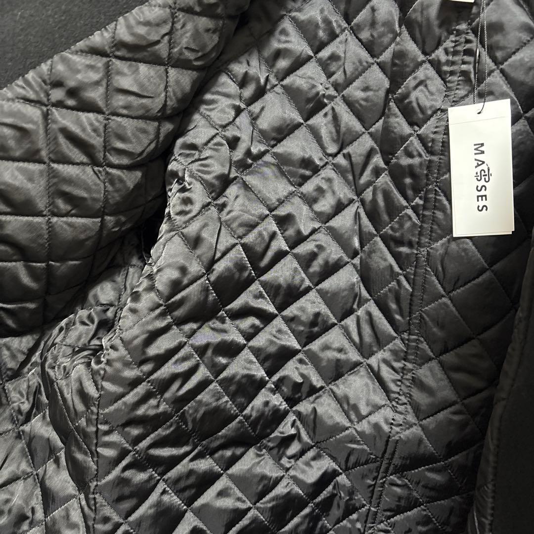 【新品極美品】25AW★MASSES（マシス）Pコート 黒M メルトン