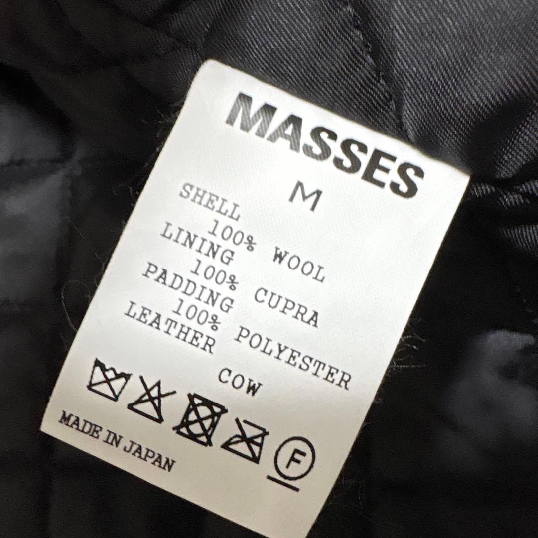 【新品極美品】25AW★MASSES（マシス）Pコート 黒M メルトン