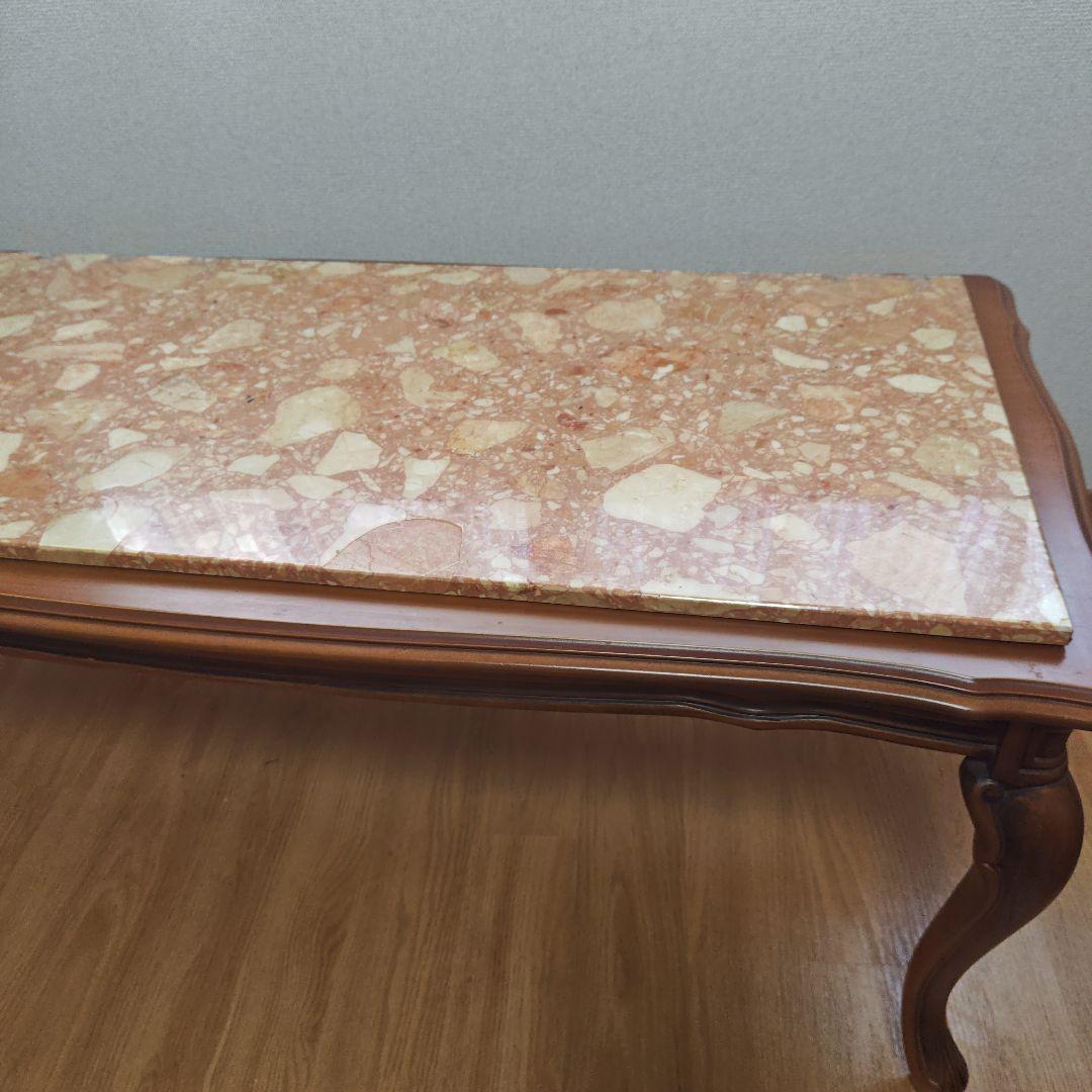 イタリア製 大理石テーブル 天然石 猫足 センターテーブル ローテーブル 長方形