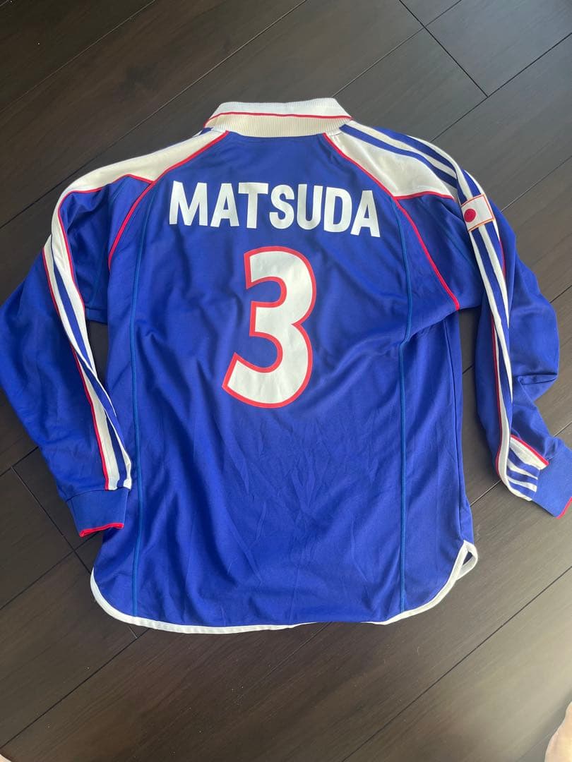 【美品】2001年　日本代表　松田直樹　選手仕様ユニフォーム　サイズO 長袖