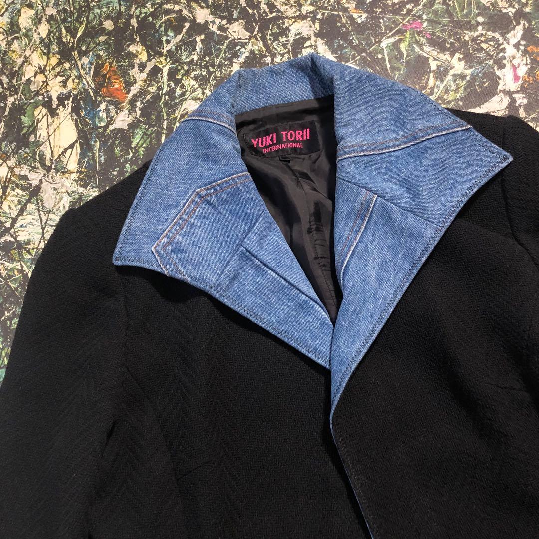 【美品】ユキトリイ-YUKI TORII-ツイードデニムジャケット サイズL