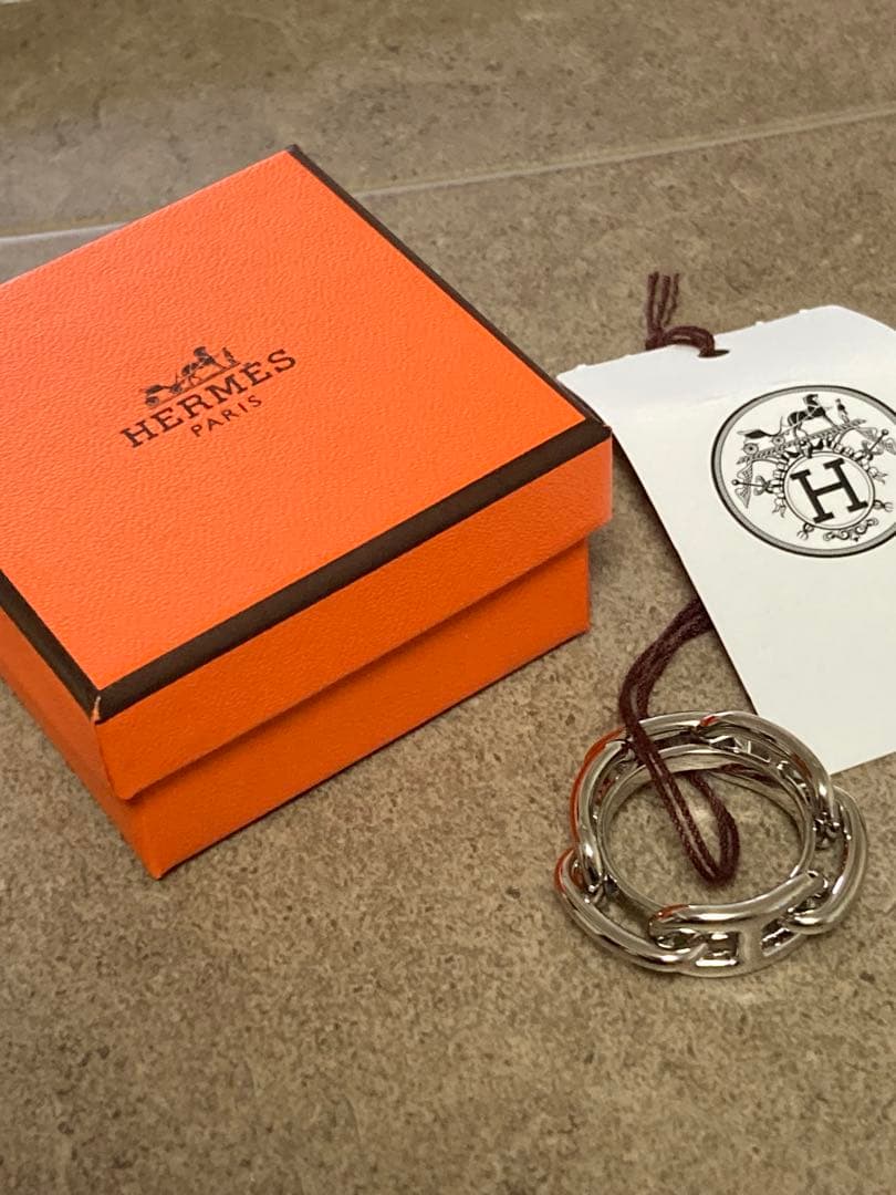 【HERMES】新品未使用 スカーフリング レガート パラディウム シルバー